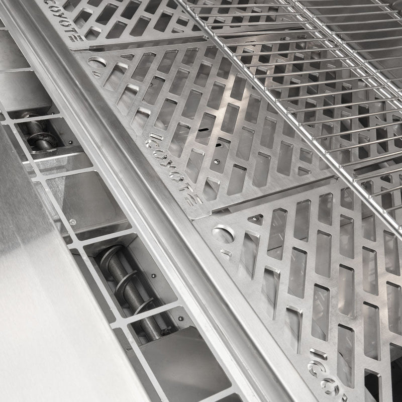 Coyote SL-Series 42" Ultimate Grill Package - Includes 42" SL-Series Grill, 36" Pellet Grill, 39" Double Access Door, Power Burner & 24" Outdoor Refrigerator - C3SL42+C2P36+C3-DA2439+C3PB+C124R-S - 56