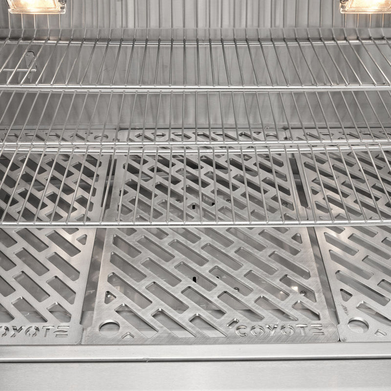 Coyote SL-Series 42" Ultimate Grill Package - Includes 42" SL-Series Grill, 36" Pellet Grill, 39" Double Access Door, Power Burner & 24" Outdoor Refrigerator - C3SL42+C2P36+C3-DA2439+C3PB+C124R-S - 57