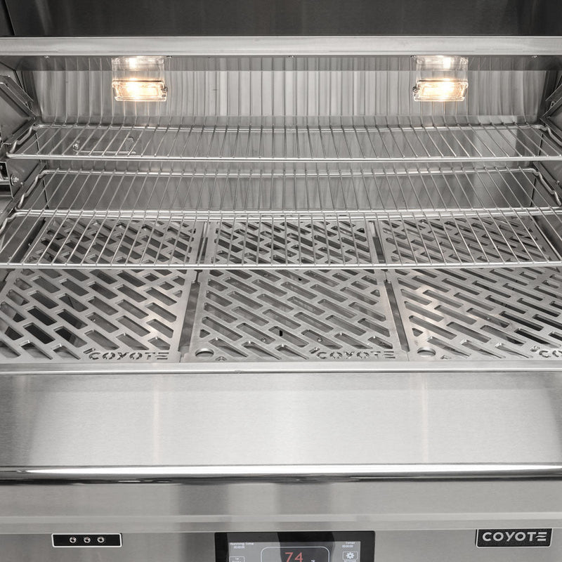 Coyote SL-Series 42" Ultimate Grill Package - Includes 42" SL-Series Grill, 36" Pellet Grill, 39" Double Access Door, Power Burner & 24" Outdoor Refrigerator - C3SL42+C2P36+C3-DA2439+C3PB+C124R-S - 59
