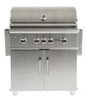 Coyote 36" S-Series Grill Package - Includes Grill w/ Cart, Charcoal Tray, Smoker Box, and Rotisserie Kit - C2SL36+C1S36CT+CCHTRAY12+CSBX 2