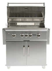 Coyote 36" S-Series Grill Package - Includes Grill w/ Cart, Charcoal Tray, Smoker Box, and Rotisserie Kit - C2SL36+C1S36CT+CCHTRAY12+CSBX 3