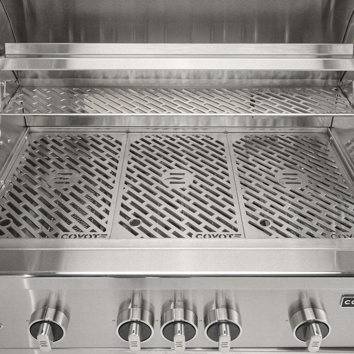 Coyote 36" SL-Series Grill Package - Includes SL-Series 36" Built-In Gas Grill with Sear Zone & Rotisserie, 36" Double Access Door & 12" Built-In Double Side Burner - C3SL36+CDA2436+C1DB 22