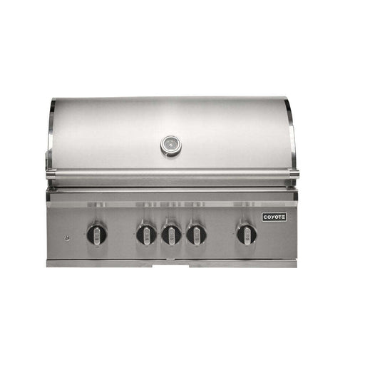 Coyote 36" SL-Series Grill Package - Includes SL-Series 36" Built-In Gas Grill with Sear Zone & Rotisserie, 36" Double Access Door & 12" Built-In Double Side Burner - C3SL36+CDA2436+C1DB 1