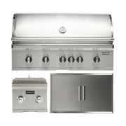 Coyote 42" SL-Series Grill Package - Includes SL-Series 42" Built-In Grill with Sear Zone & Rotisserie, 39" Double Access Door & 12" Built-In Double Side Burner - C3SL42+CDA2439+C1DB 