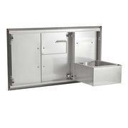 Coyote 45" Double Access Doors With Roll Out Trash 1