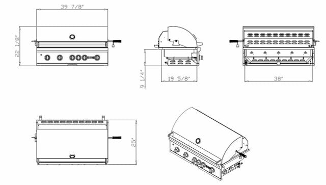 Coyote Builder Series 40" Grill w/ Rotisserie - CAMCC5-OPENBOX 3