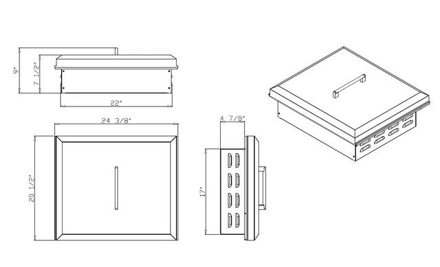 Coyote Builder Series Double Side Burner - Drop In - CAMDSB-OPENBOX 6