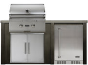 HAVEN 5.5 Ft Outdoor Kitchen Island w/ 24" Refrigerator - HCOY66REF 