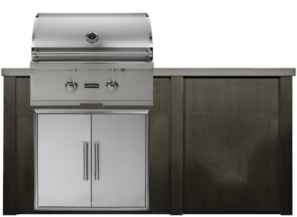 HAVEN 5.5 Ft Outdoor Kitchen Island w/ Plain Panel - HCOY66PAN 