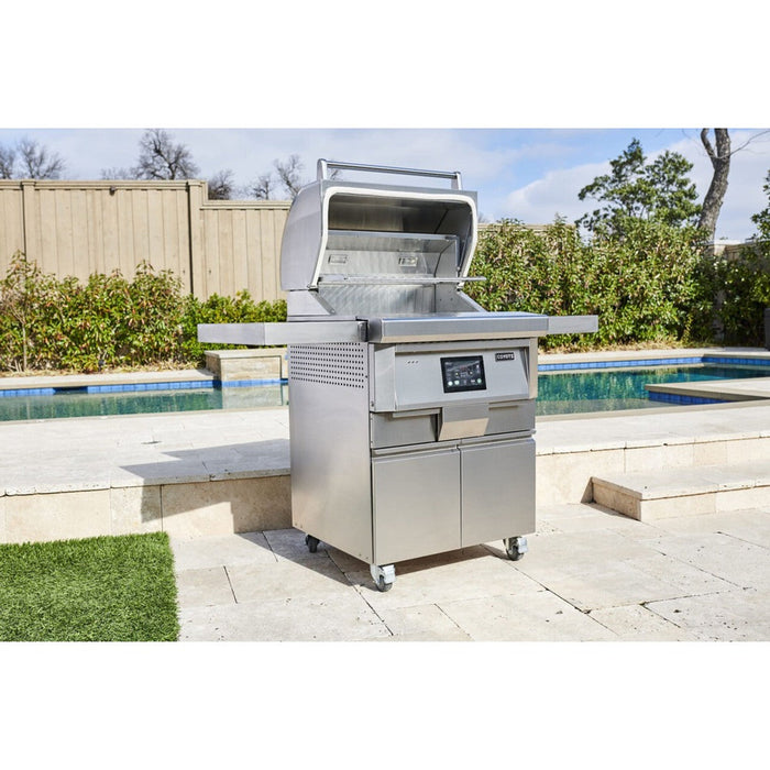 28" Coyote Pellet Grill on Cart 3