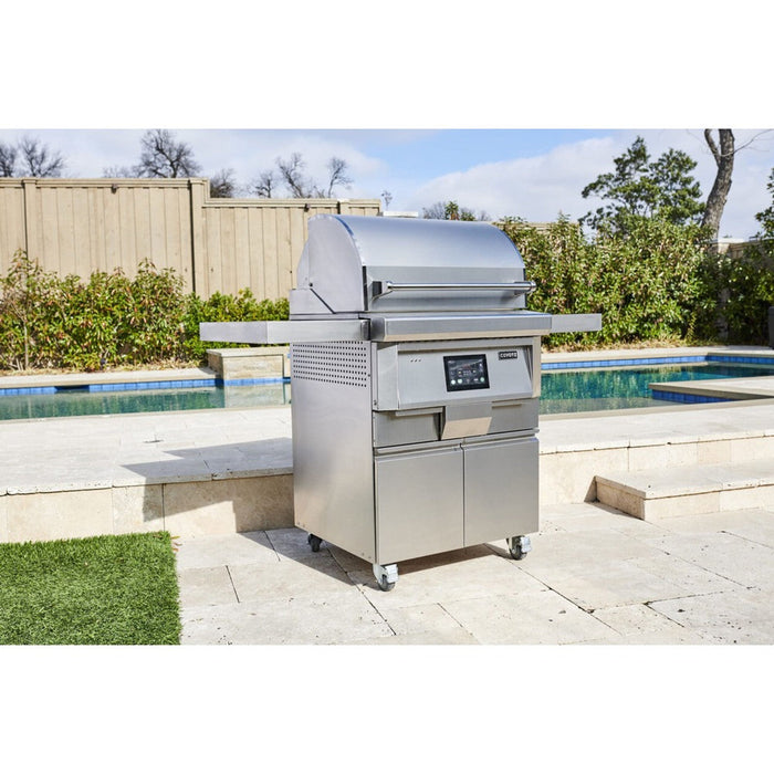 28" Coyote Pellet Grill on Cart 4