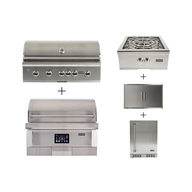 Ultimate Grill Package - Includes 42" S-Series Grill, 36" Pellet Grill, 39" Double Access Door, Power Burner, & 24" Outdoor Refrigerator 10