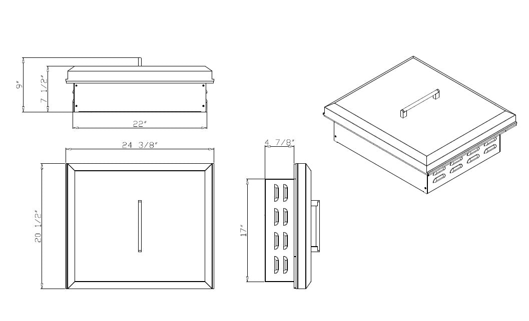 Coyote Builder Series Double Side Burner Drop In - CAMDSB-OPENBOX